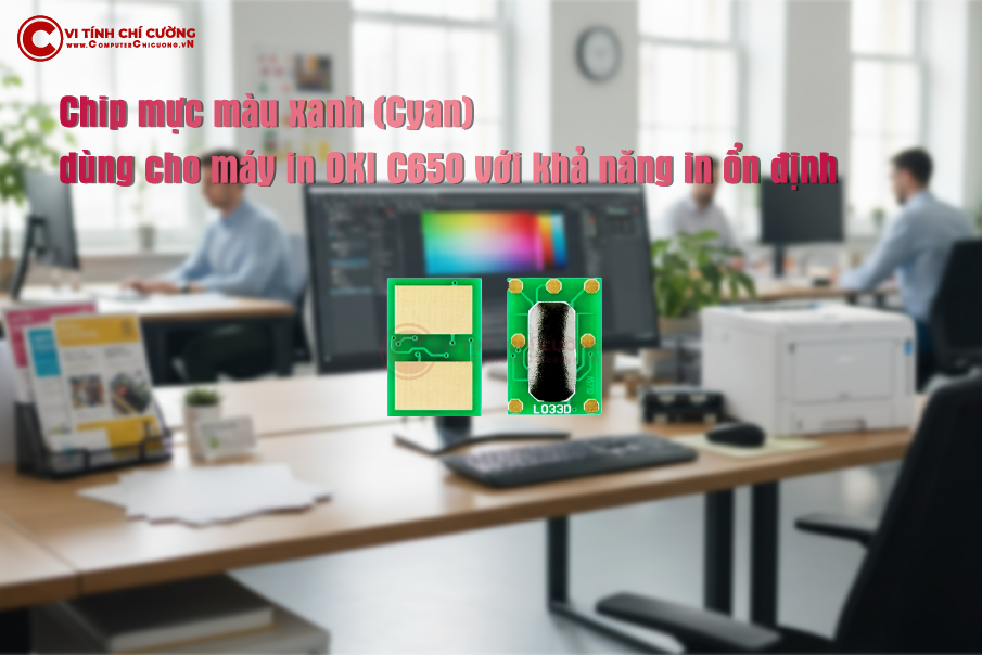 Chip mực OKI C650 màu xanh Cyan
