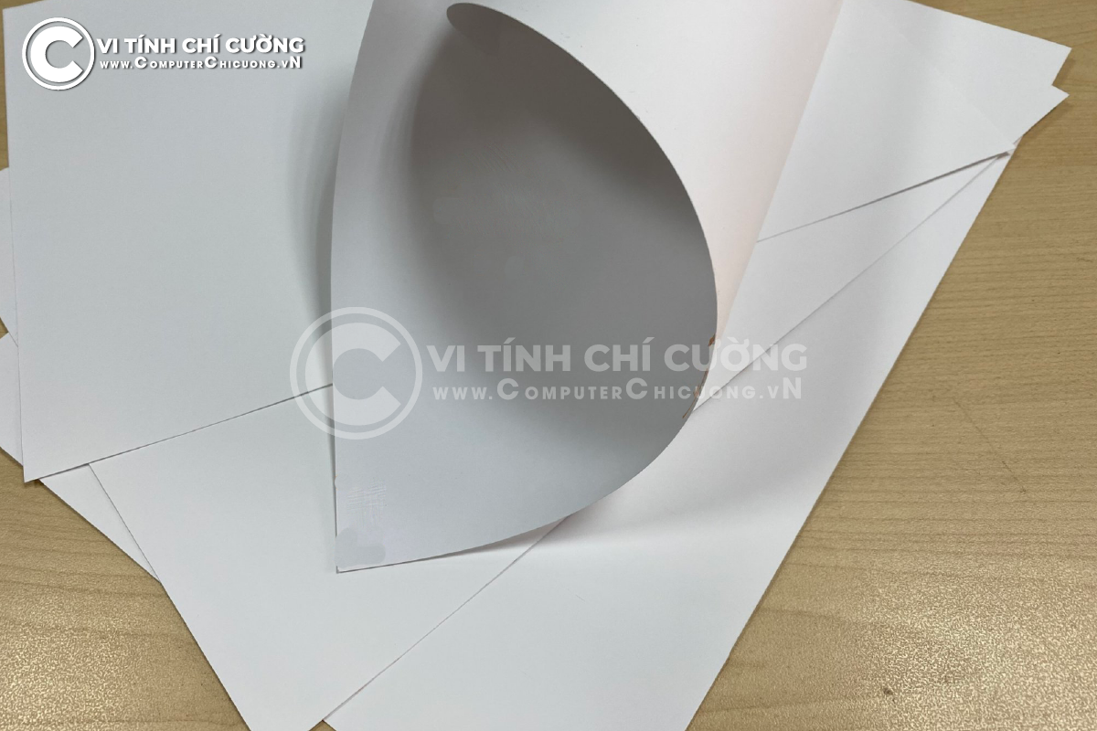 Decal Giấy Trắng Mờ 80gsm Keo Nước In Laser – Đế Glassine tại Computer Chí Cường