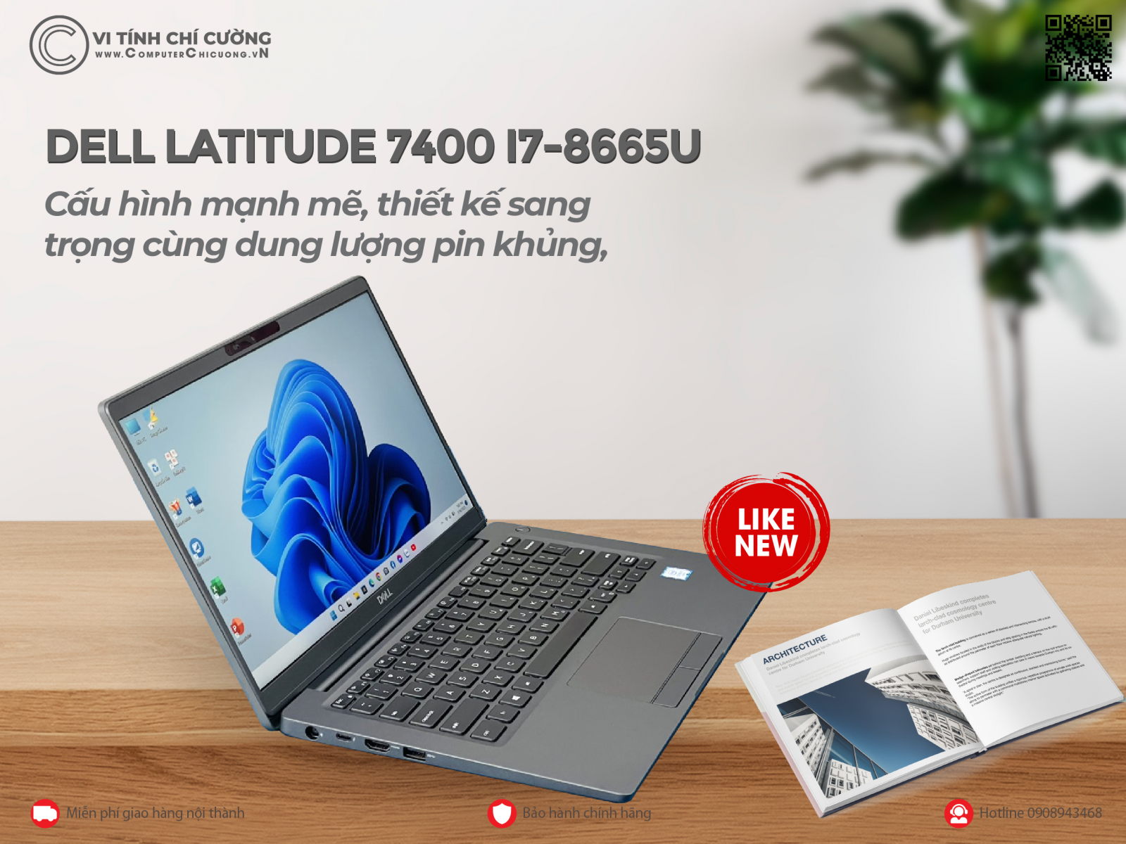 Laptop Dell Latitude 7400 i7-8665U ram 16GB màn hình 14inch FHD tấm nền IPS 