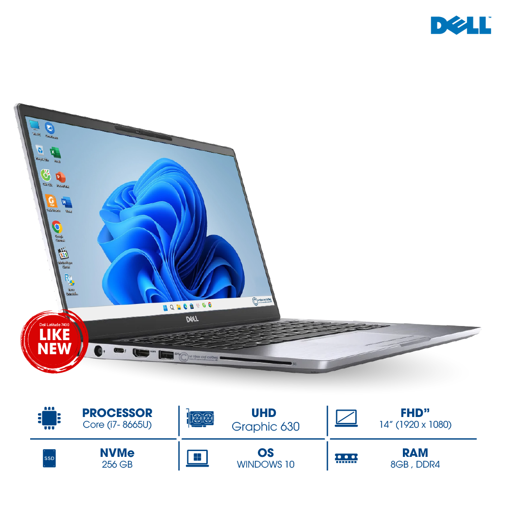 Laptop Dell Latitude 7400 i7-8665U ram 16GB màn hình 14inch FHD tấm nền IPS 
