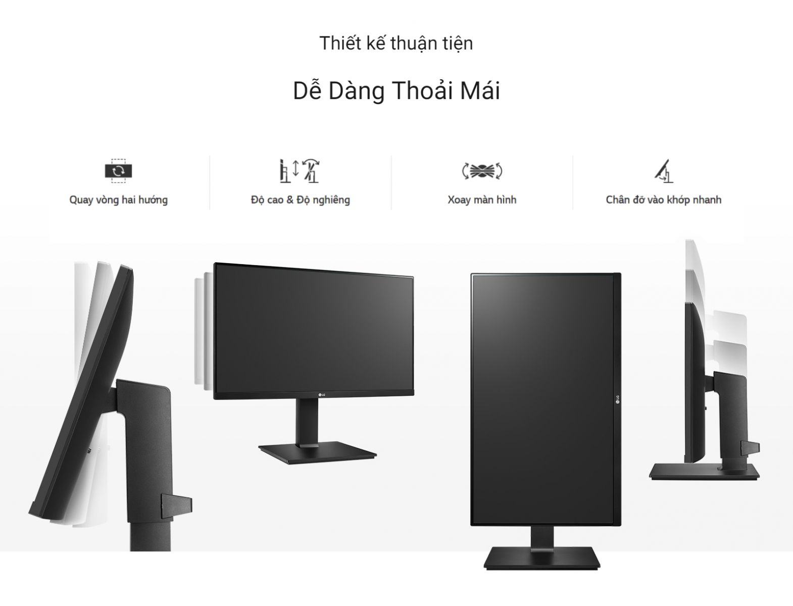 Màn hình máy tính LG QHD 23.8'' IPS AMD FreeSync™ HDR10 sRGB 99% kết nối Daisy chain và USB Type-C™ 24QP750-B