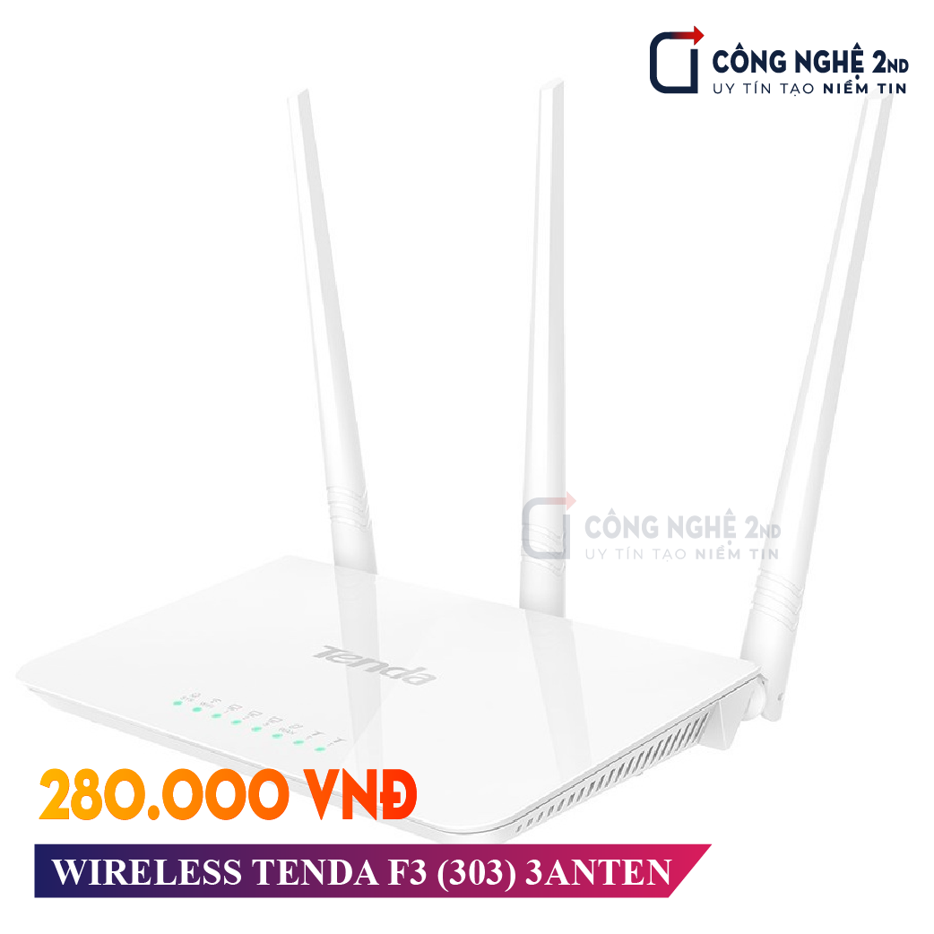 Bộ phát Wireless Tenda F303-loại 3 ăng ten sóng cực mạnh