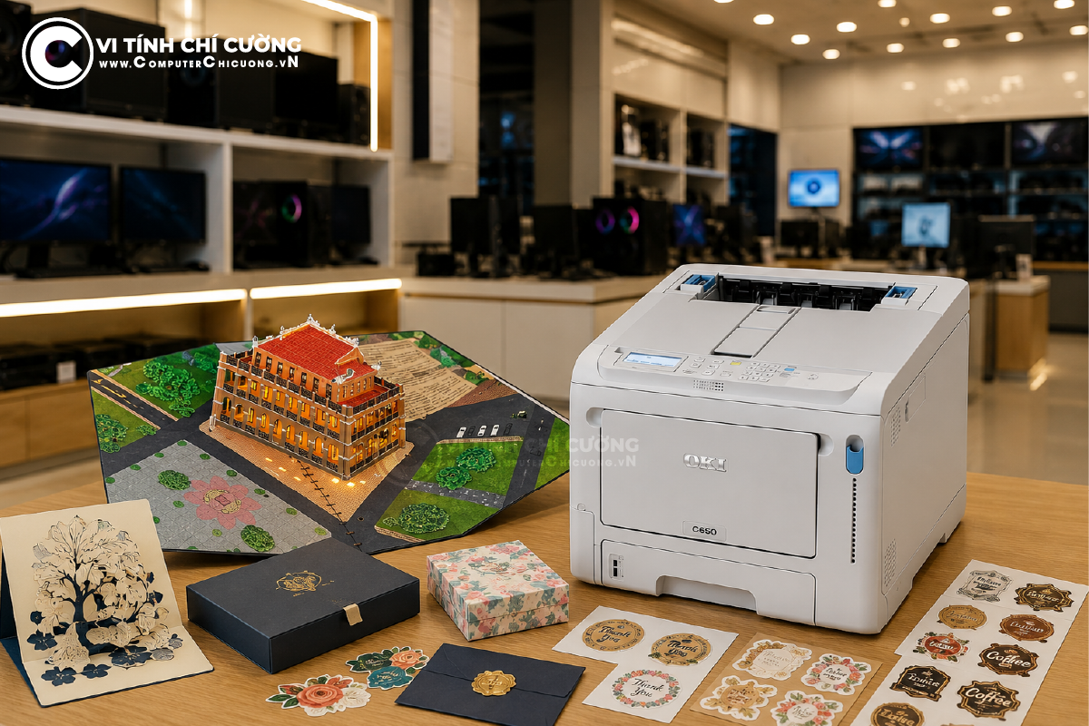 Mô hình pop-up 3D lưu niệm in bằng máy in laser màu OKI C650dn tại Computer Chí Cường