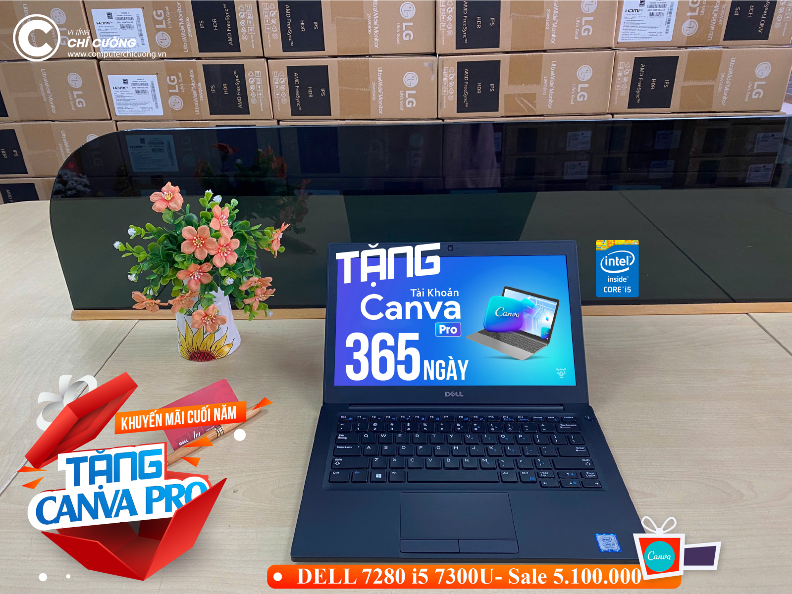 mua laptop tang tai khoan canva pro