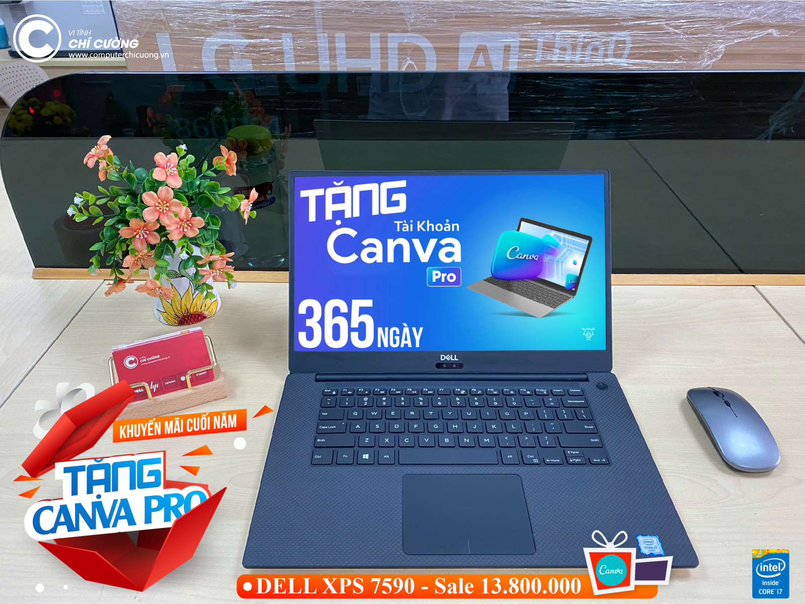 mua laptop tang qua canva pro chinh chu 365 ngay