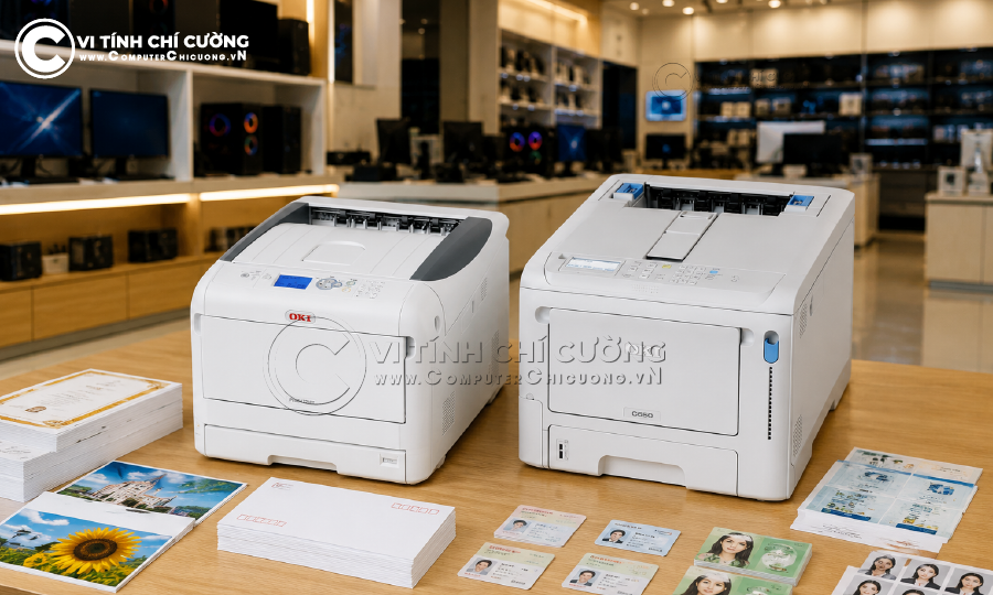 In giấy chứng nhận giấy khen định lượng 256gsm bằng máy in OKI tại Computer Chí Cường