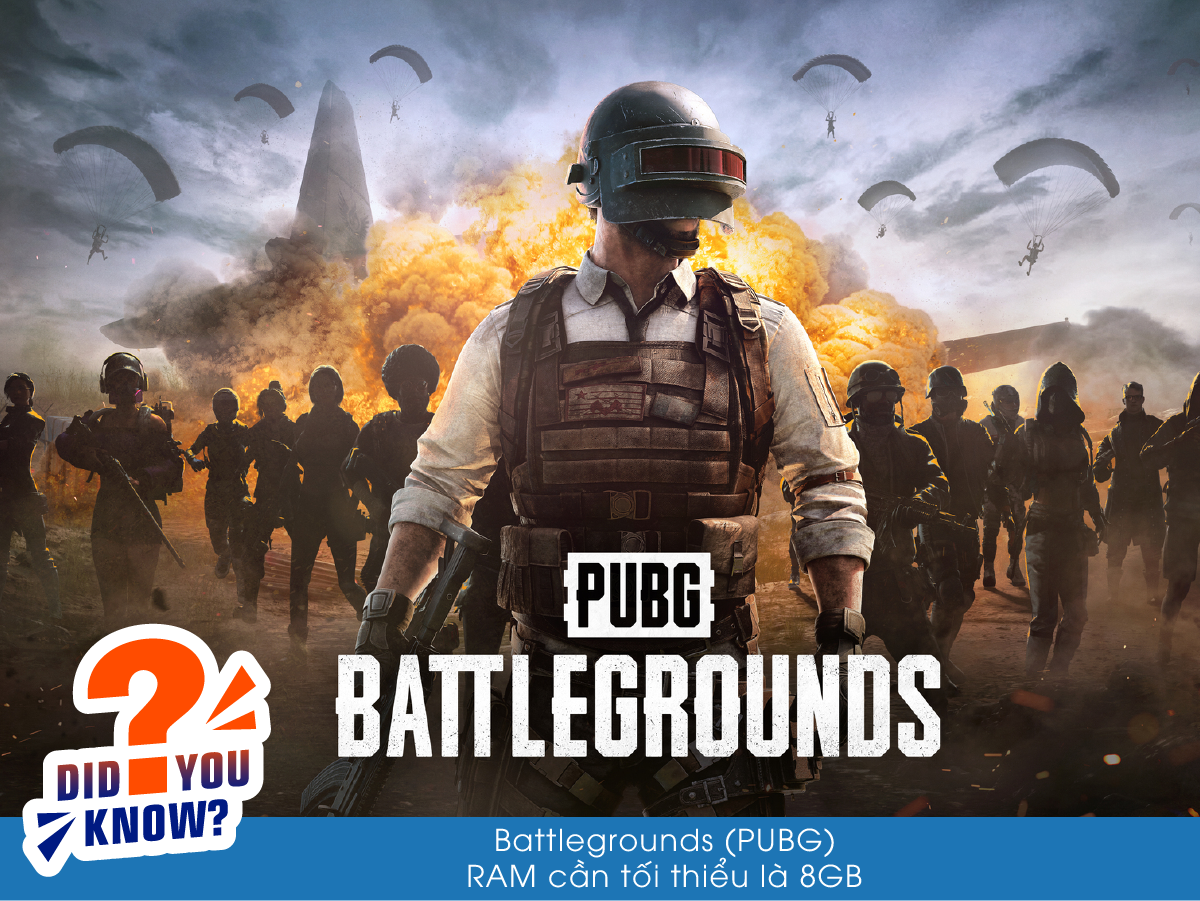 Battlegrounds (PUBG) RAM cần tối thiểu là 8GB