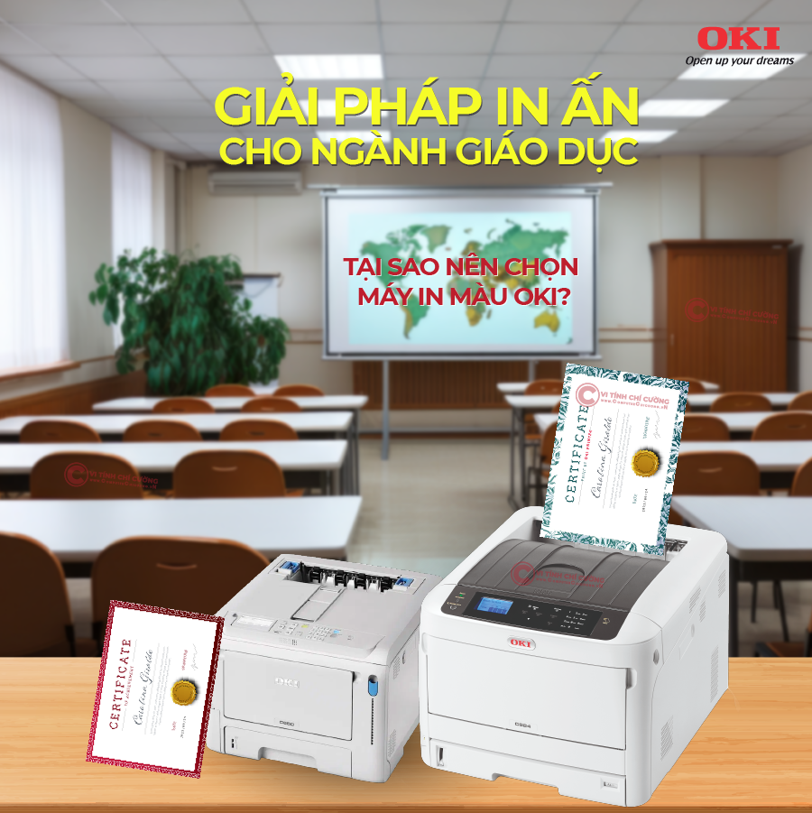 Giải pháp in ấn cho ngành Giáo dục – Tại sao nên chọn máy in màu OKI