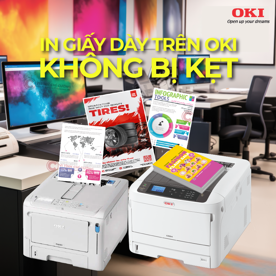 Cách in giấy dày trên OKI mà không bị kẹt
