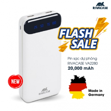 Pin sạc dự phòng Rivacase 20.000 mAh chính hãng của Đức