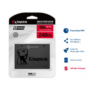 Ổ cứng SSD Kingston 240GB 2.5-inch tốc độ truy xuất cao