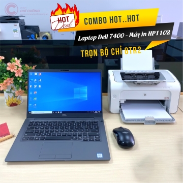 Combo Laptop Dell Latitude 7400 i7 & Máy In HP 1102 Giá Rẻ 2026