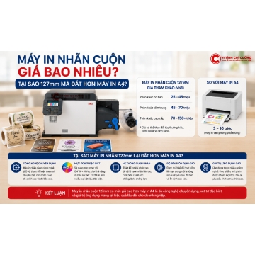 Máy In Nhãn Cuộn Giá Bao Nhiêu? Tại Sao 127mm Mà Đắt Hơn Máy In A4?