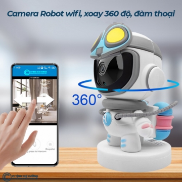 Camera Robot wifi ngụy trang, xoay 360 độ, đàm thoại 2 chiều