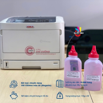 Mực nạp OKI C834nw màu đỏ kèm chip chuyên dụng