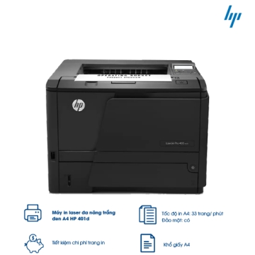 Máy in HP LaserJet Pro 400 M401d trắng đen A4