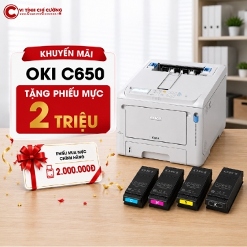 Mua Máy In OKI C650 Chính Hãng – Tặng Phiếu Mua Mực Trị Giá 2.000.000đ