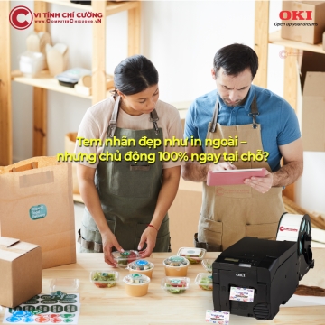 In tem nhãn tại chỗ – chuyên nghiệp, chủ động và không lãng phí với OKI Pro330s