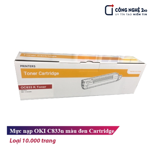 Mực nạp OKI C833 màu đen Cartridge 10K trang