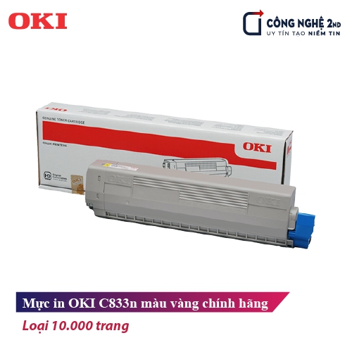 Mực in OKI C833n màu vàng chính hãng